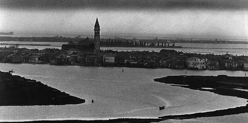 Burano from the bell tower of Torcello cathedral, 1962