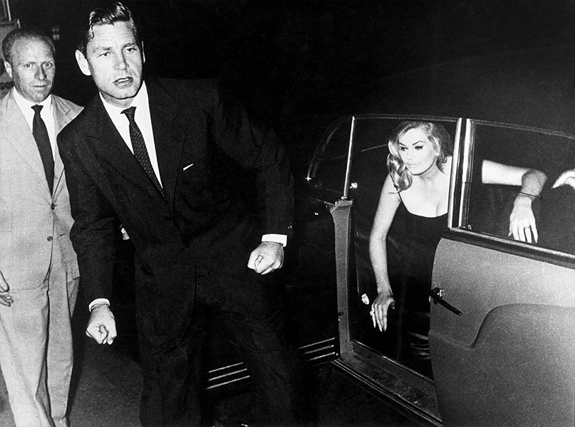 Rome. Anthony Steel and Anita Ekberg, 1958